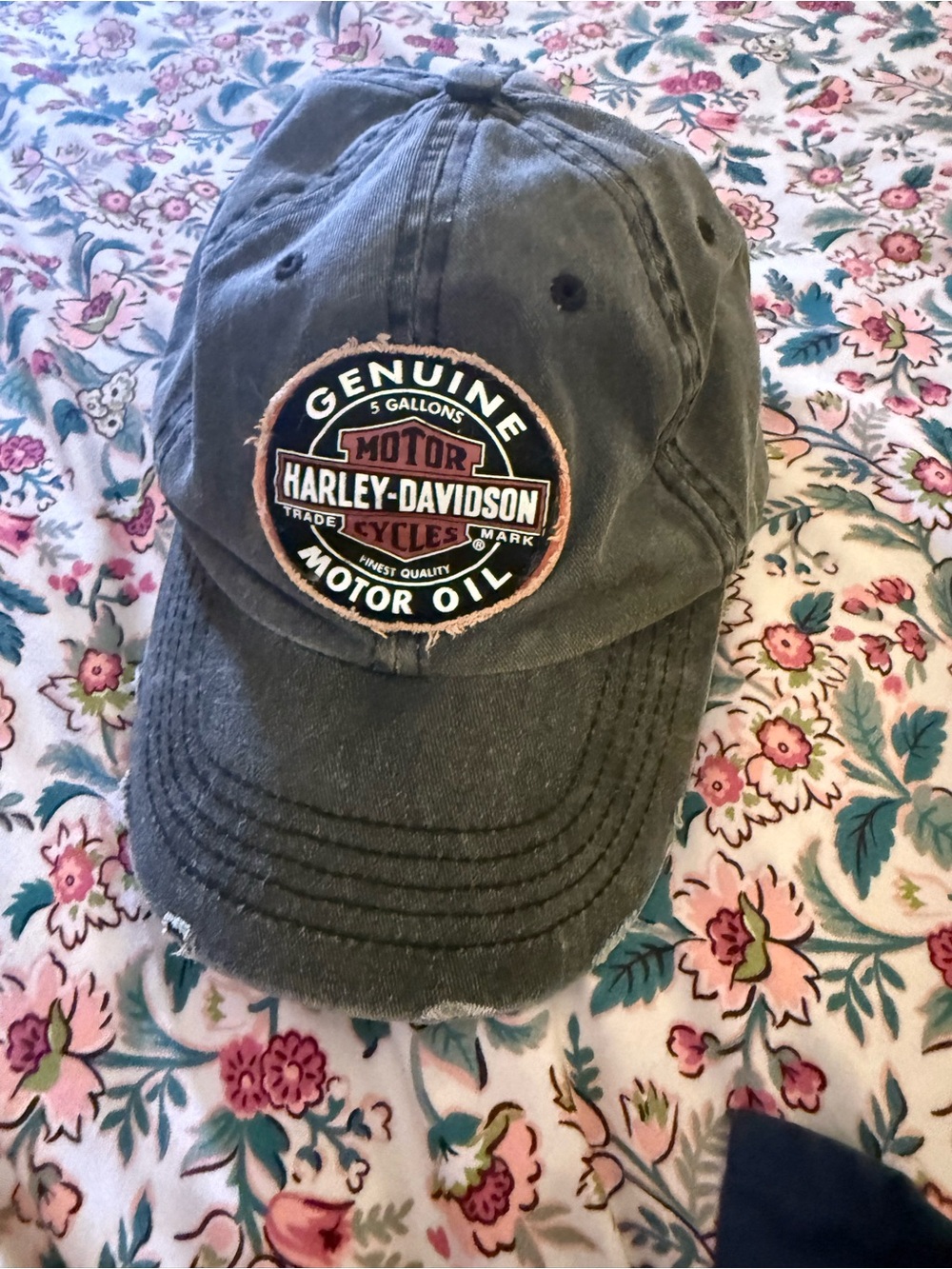 Harley-Davidson Men's Genuine Motor Oil Patch Cap - Grey